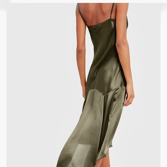 FLEUR DU MAL Teardrop Silk Slip Midi Dress NEW WITH TAGS - S - Picture 3 of 5